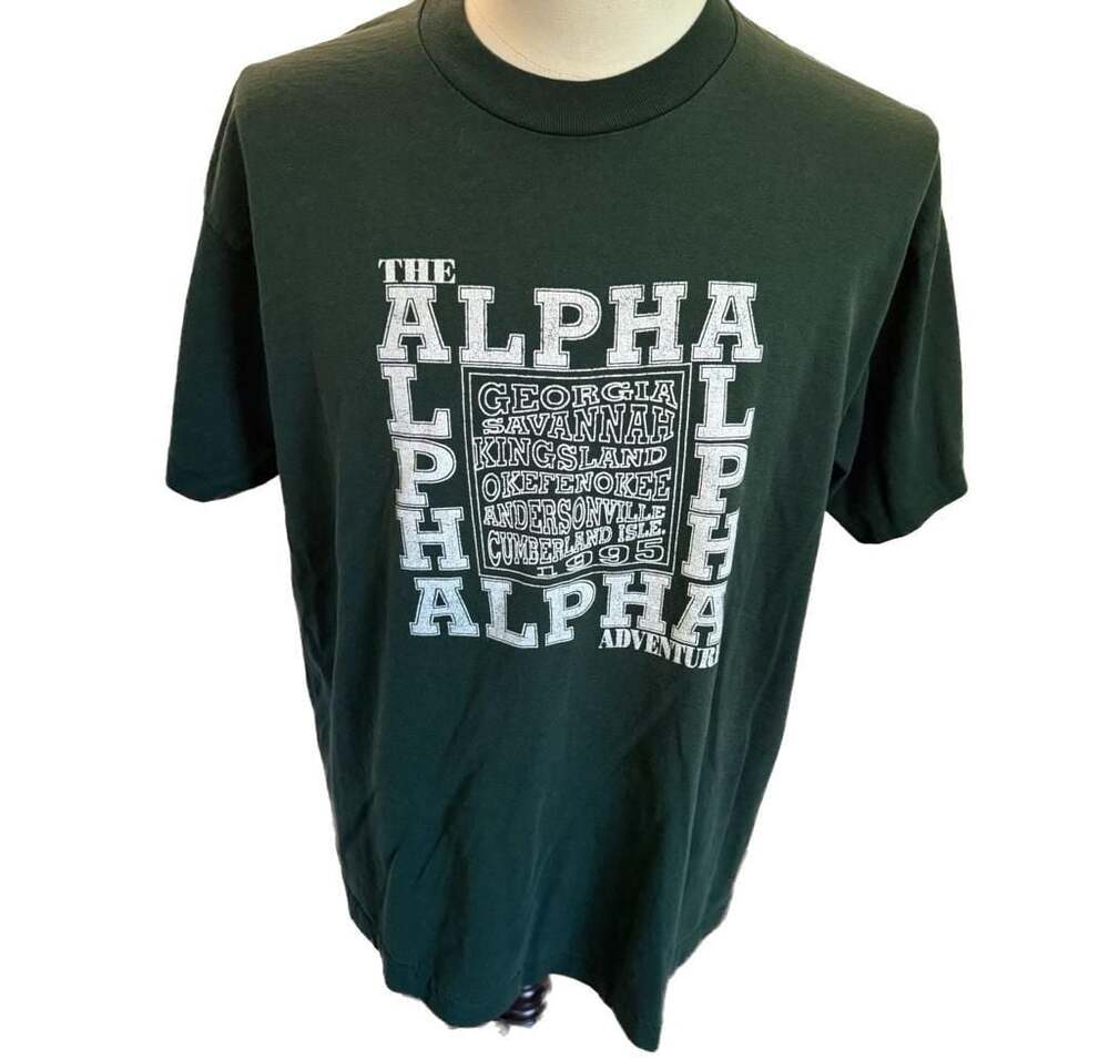Vintage 1995 The Alpha Adventure Georgia T-Shirt Single Stitch XL